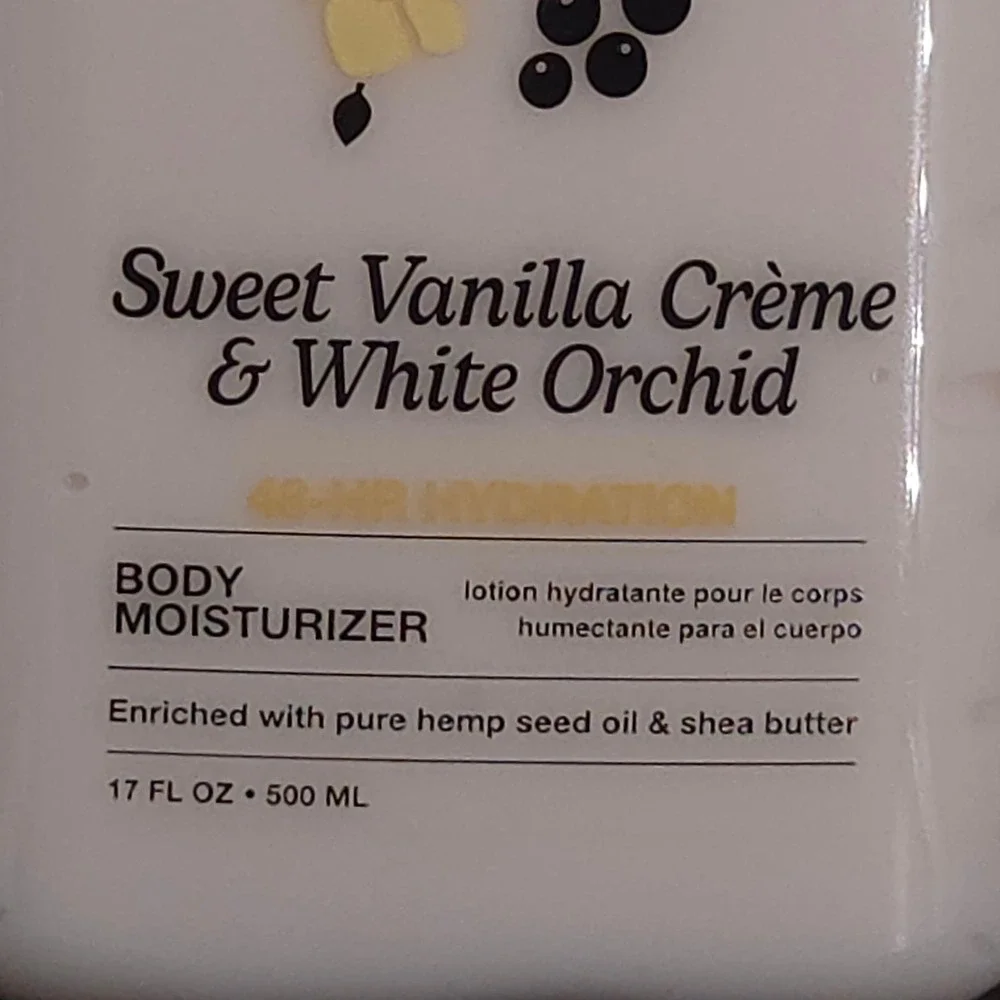 Hempz Body Moisturizer Unisex 17oz Sweet Vanilla Creme White Orchid Hydrating
